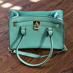 Charming Charlie large teal purse